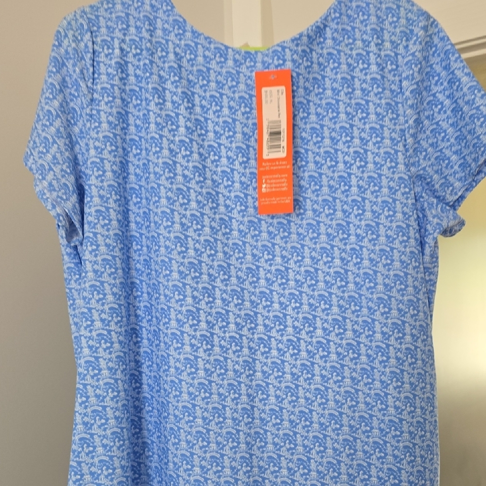 Blue Boxy Cap Sleeve Blouse